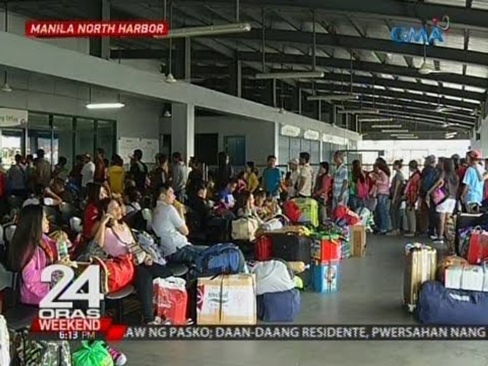 24 Oras: Ilang stranded na pasahero dahil sa bagyong Nina, nagpasko sa Manila North Harbor