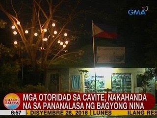 UB: Mga otoridad sa Cavite, nakahanda na sa pananalasa ng Bagyong Nina
