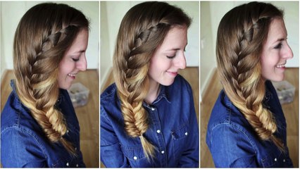 Side Looped Waterfall Braid Tutorial | Braidsandstyles12