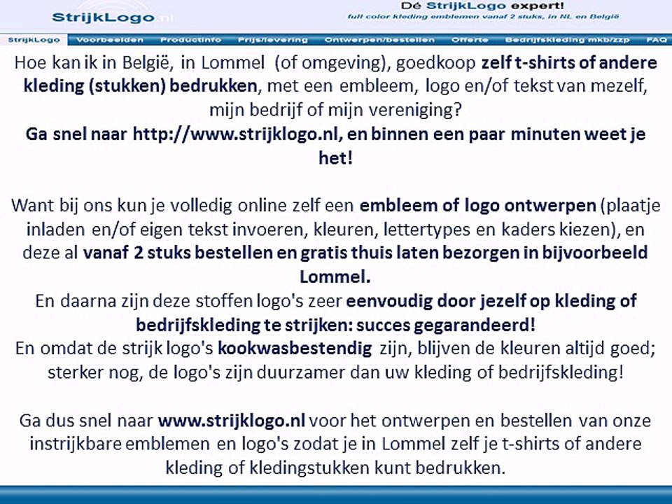 Zelf kleding bedrukken Lommel
