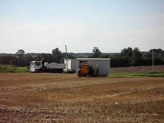 ARRIVEE DU BUREAU DE CHANTIER ET MISE EN PLACE COMPTEUR EDF