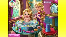Children Game ❖ Baby Game For Kids ❖ Rapunzel Baby Wash and Saras Cooking Class Sweet Rice Cakes