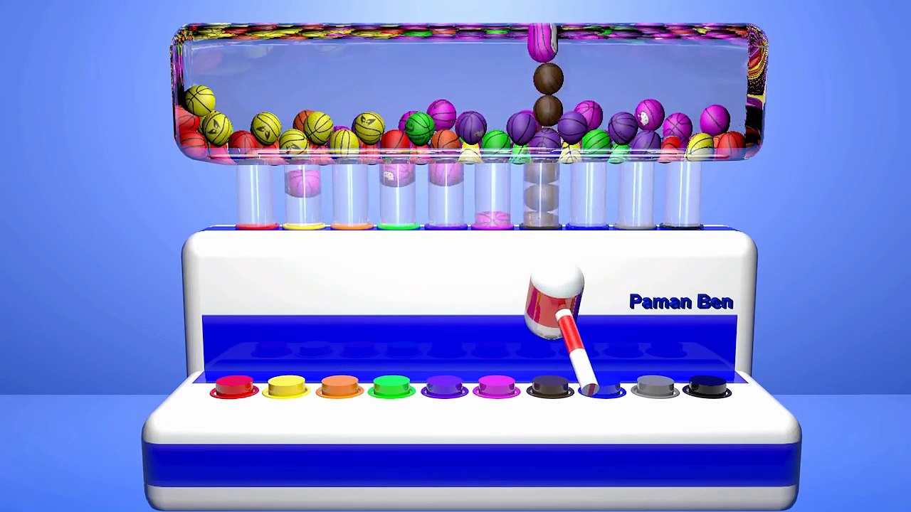 Balls for Children to learn with Colors basket ball   Learning Colours & Numbers Videos for Kids