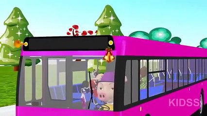 Wheels On The Bus Go Round Rhymes | Popular Nursery Rhymes | 3D Animation Rhymes For Kids