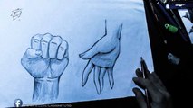 How to draw a Hand step by step  تعلم رسم اليد بقلم الرصاص