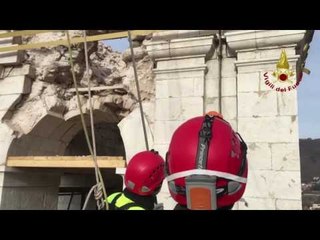Norcia - Terremoto. Lavori Santa Maria Argentea (25.12.16)