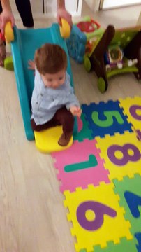 premiers essais du toboggan de jules