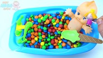 Baby Doll Bath Time M&Ms Candy Learn Colours Surprise Toys Ben and Holly Little Kingdom for Children