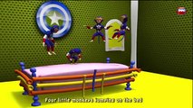 5 Little Monkeys Jumping On The Bed |captain america |superhero rhymes| nursery rhymes super heroes