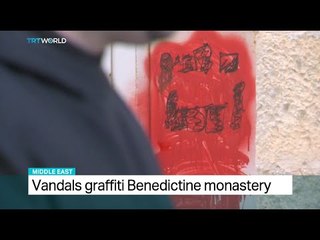 Vandals graffiti Benedictine monastery in Jerusalem
