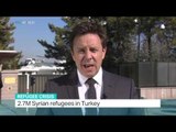 Merkel meets Turkish PM Davutoglu after new refugee stream, Francis Collings reports