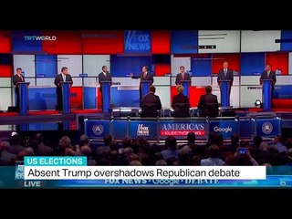 Republican debate overshadowed by absent Trump, Colin Campbell reports from Washington