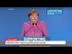 German Chancellor Angela Merkel speaks at Syrian donor conference
