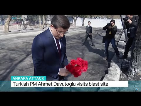 Davutoglu visits blast site in Ankara