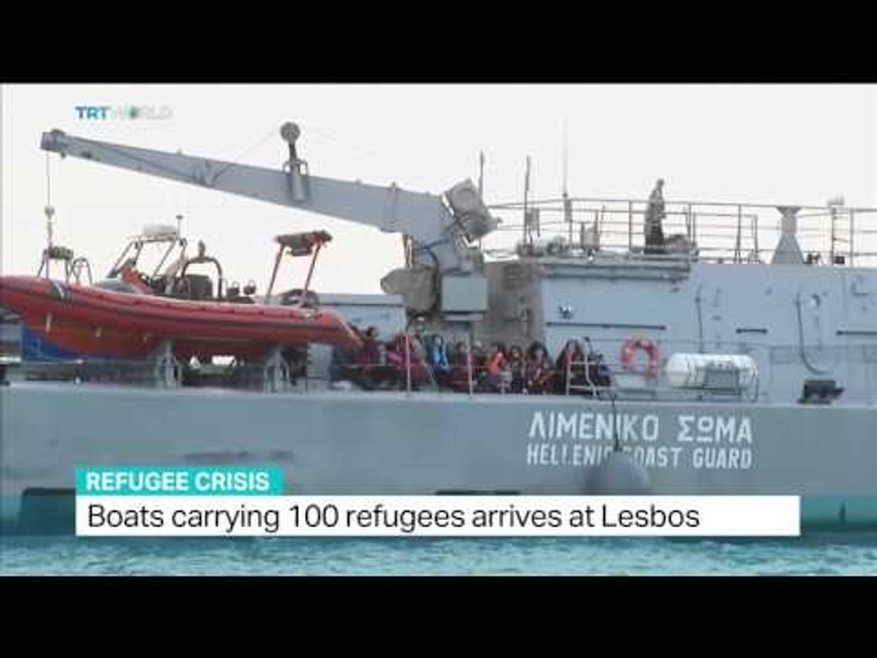 Boats carrying 100 Afghan refugees arrives at Lesbos