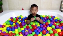 Fun Way to Learn Colors for Toddlers in Ball Pit Bath PJ Masks Mystery Toys