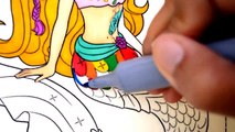 BARBIE Coloring Book Videos Rock N' Royals Rainbow Mermaid Learning Activities Kids Balloons Toys