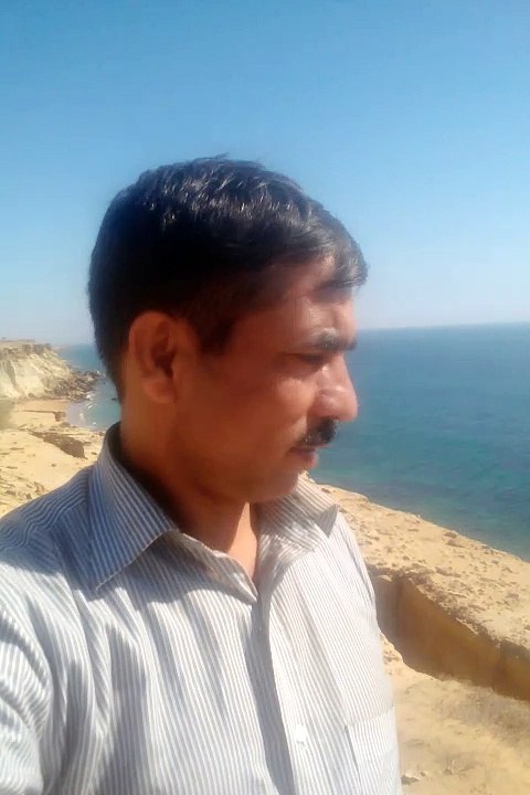 Seeing the Arabian sea at the top of singhar at Gwadar seaport Balochistan