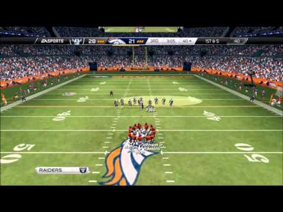 playing madden 25 raiders vs Denver week 3 of regular season and season 3