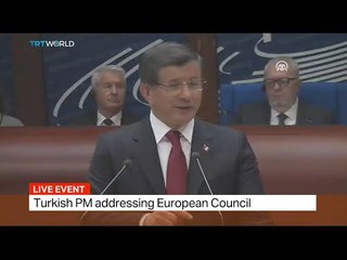Turkish PM Davutoglu addresses European Council