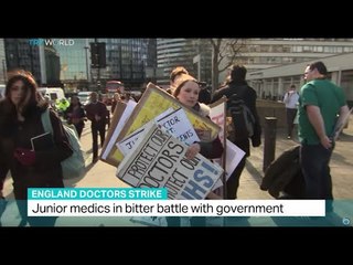 Junior medics in England in bitter battle with government, Dominic Valitis reports