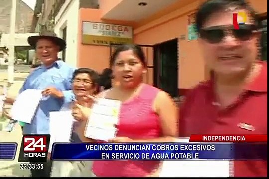 Independencia: vecinos denuncian cobros excesivos en servicio de agua potable