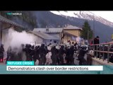 Demonstrators clash over border restrictions in Italy