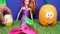 Bubble Guppies Kinder Surprise Eggs Barbie Shopkins Ariel Mermaid Mike The Merman Stacking Cups