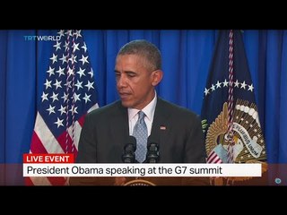 President Obama speaks at the G7 summit