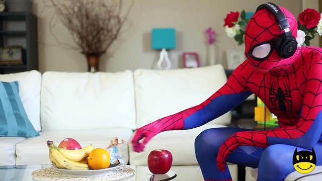 Frozen Elsa & Spiderman DISAPPEAR Joker Feet Pink Spidergirl gross tongue Elsa Funny Superheroes