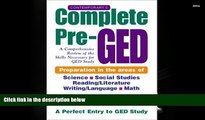 Read  Contemporary s Complete Pre-GED : A Comprehensive Review of the Skills Necessary for GED