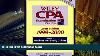 Read  Outlines and Study Guides, Volume 1, Wiley CPA Examination Review, 1999-2000, 26th Edition