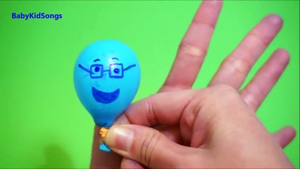 FIVE Little Balloon Finger Family Funny Balloons Finger Nursery Rhymes Collection for kids