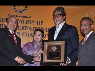 Download Video: Rotary International Honours Amitabh Bachchan With Polio Eradication Champion Award.