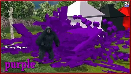 Learn Colors Song || Gorilla Gone mad And Started Braking Color Houses || By Nursery Rhymes