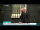 Theresa May tops first vote to be Tory leader, Sarah Morice reports from London