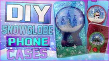 DIY Snow Globe iPhone Case!   4 DIY Snowglobe Christmas Cases!   Holiday Phone Case Ideas!