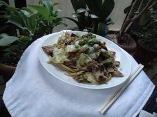 stir-fried udon  Japanese food 焼きうどん
