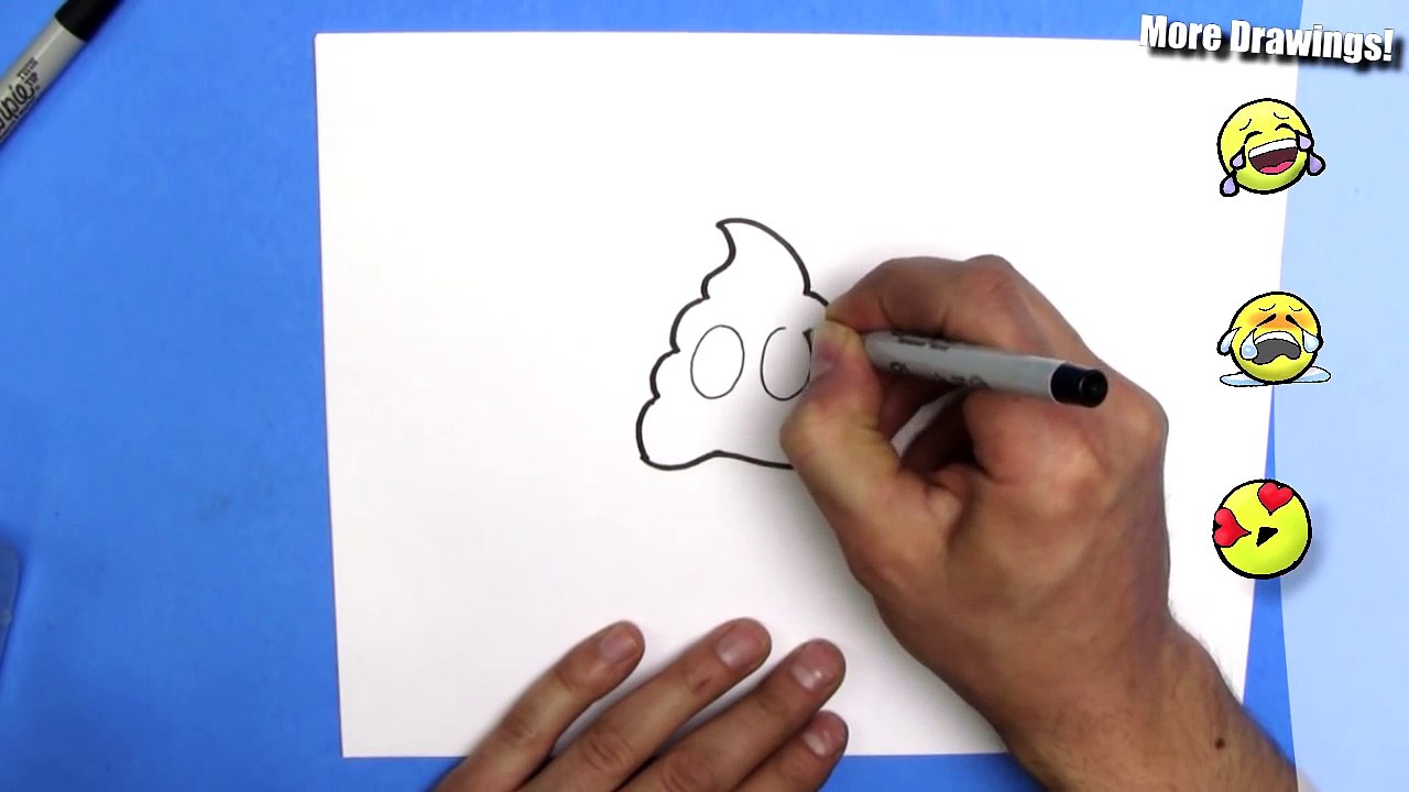 How To Draw the Poop Emoji- EASY- Step By Step - Video Dailymotion