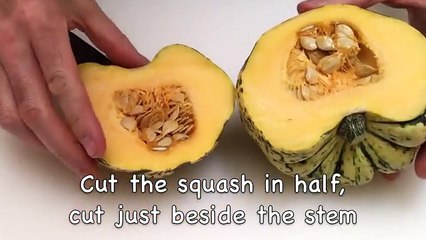 How to Peel, Seed and Cut a Sweet Dumpling Squash (HD)