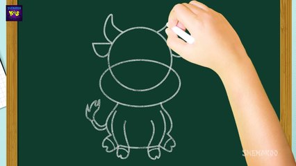 Easy Cow Drawing for Kids   Kids Learning Video   Shemaroo Kids