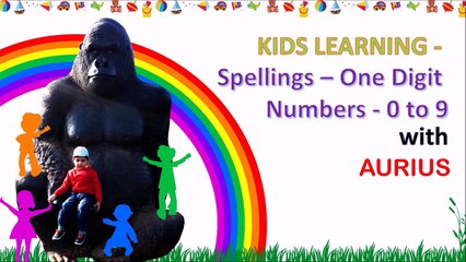 Kids Learning - Spellings, Counting - One Digit Numbers with Aurius (Educational)