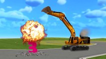 Numbers Song   Learn Numbers with Excavators Vehicles for Toddlers   Kids Learning Videos