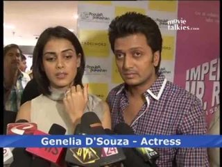 Riteish Deshmukh and Genelia D'Souza at the launch of book 'Imperfect Mr. Right'