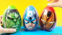 New new Huge Jumbo Surprise eggs ★ MARVEL Avengers ★ Hulk Iron Man Captain America MsDisneyReviews