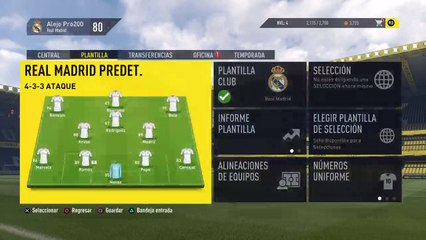 Modo carrera  con el Real  Madrid/EP 1