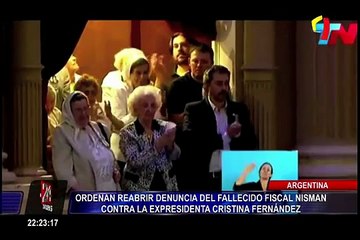 Ordenan reabrir denuncia contra Cristiana Fernández por fallecido fiscal Nisman