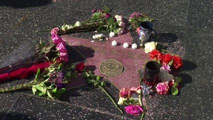 Los Angeles: hommage des fans à Debbie Reynolds et Carrie Fisher