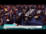 US Senate Veto: Congress rejects Obama veto of 9/11 lawsuits