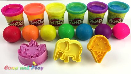Learn Colors Play Doh Ice Cream Popsicle Peppa Pig Elephant Molds Fun & Creative for Kids Rhymes